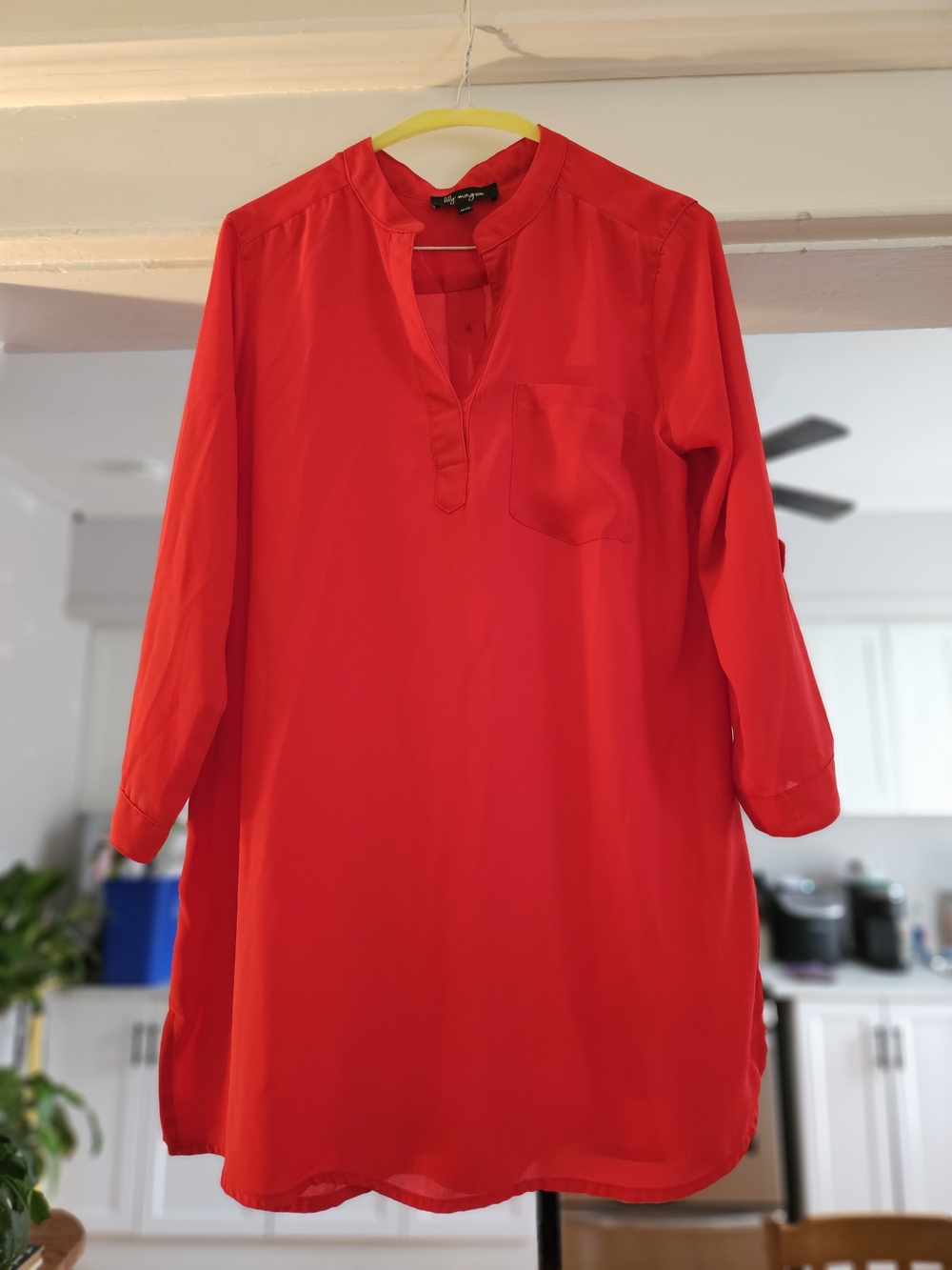 Bright Red Women's Tunic Dress